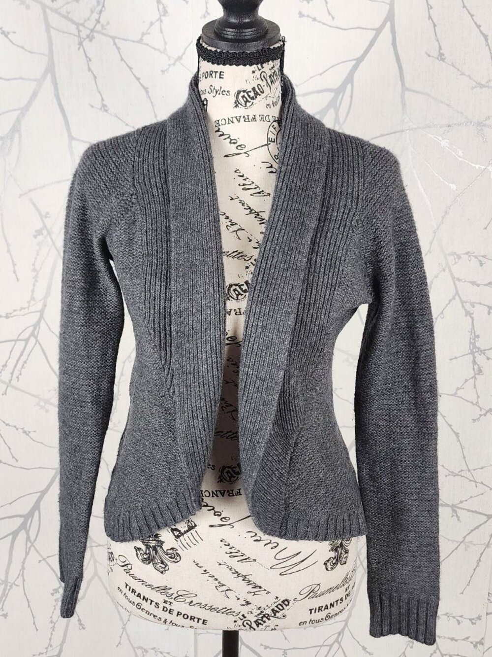 Victoria's Secret 100% Cashmere Ribbed Knit Open Cropped Cardigan